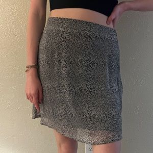 black & white preppy skirt